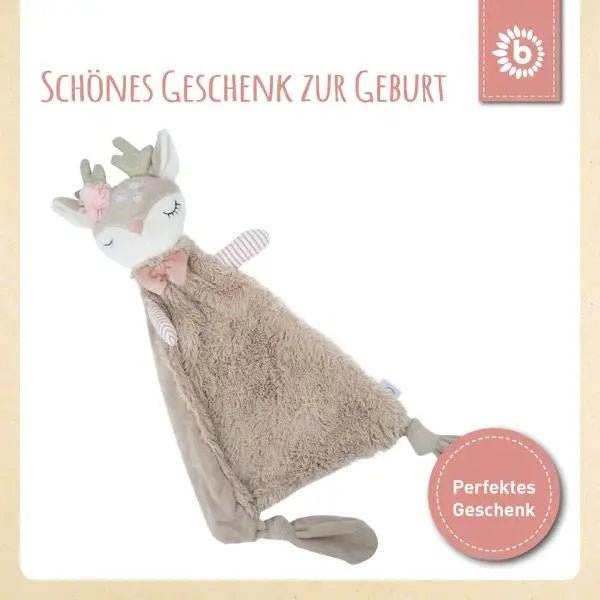 Personalisiertes besticktes Schmusetuch Reh Ella - Personalisierbar - KittySweetCrochet