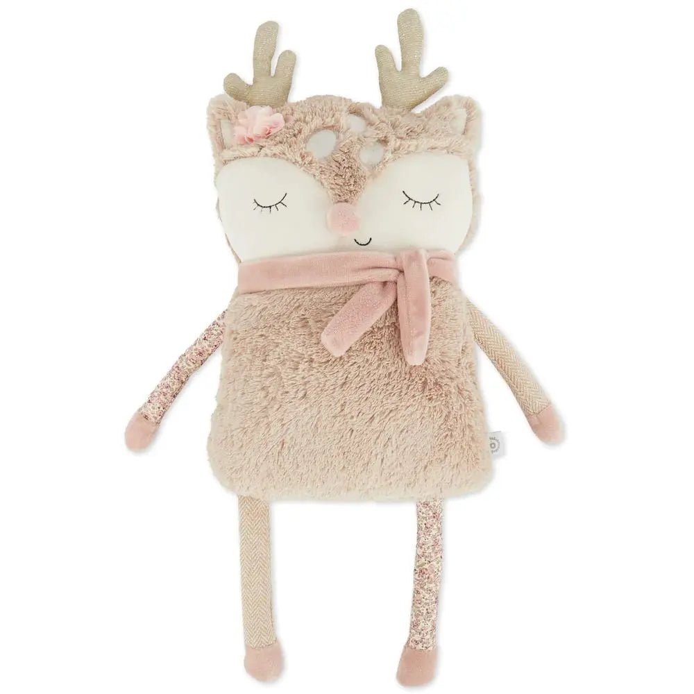 Personalisierbares Kuschelkissen Kuscheltier Reh Ella - HANDBESTICKT - KittySweetCrochet