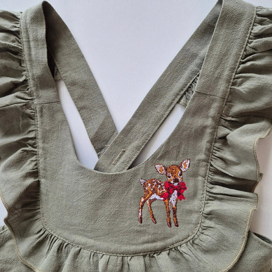 Besticktes Kleid LITTLE FAWN - auf Wunsch Personalisierbar - Boho Style - KittySweetCrochet