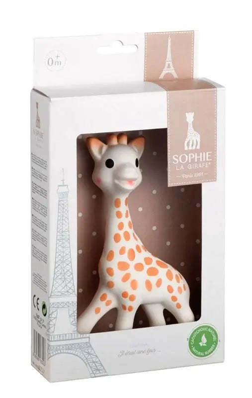 Squeaking toy Sophie la girafe® So'Pure / natural rubber
